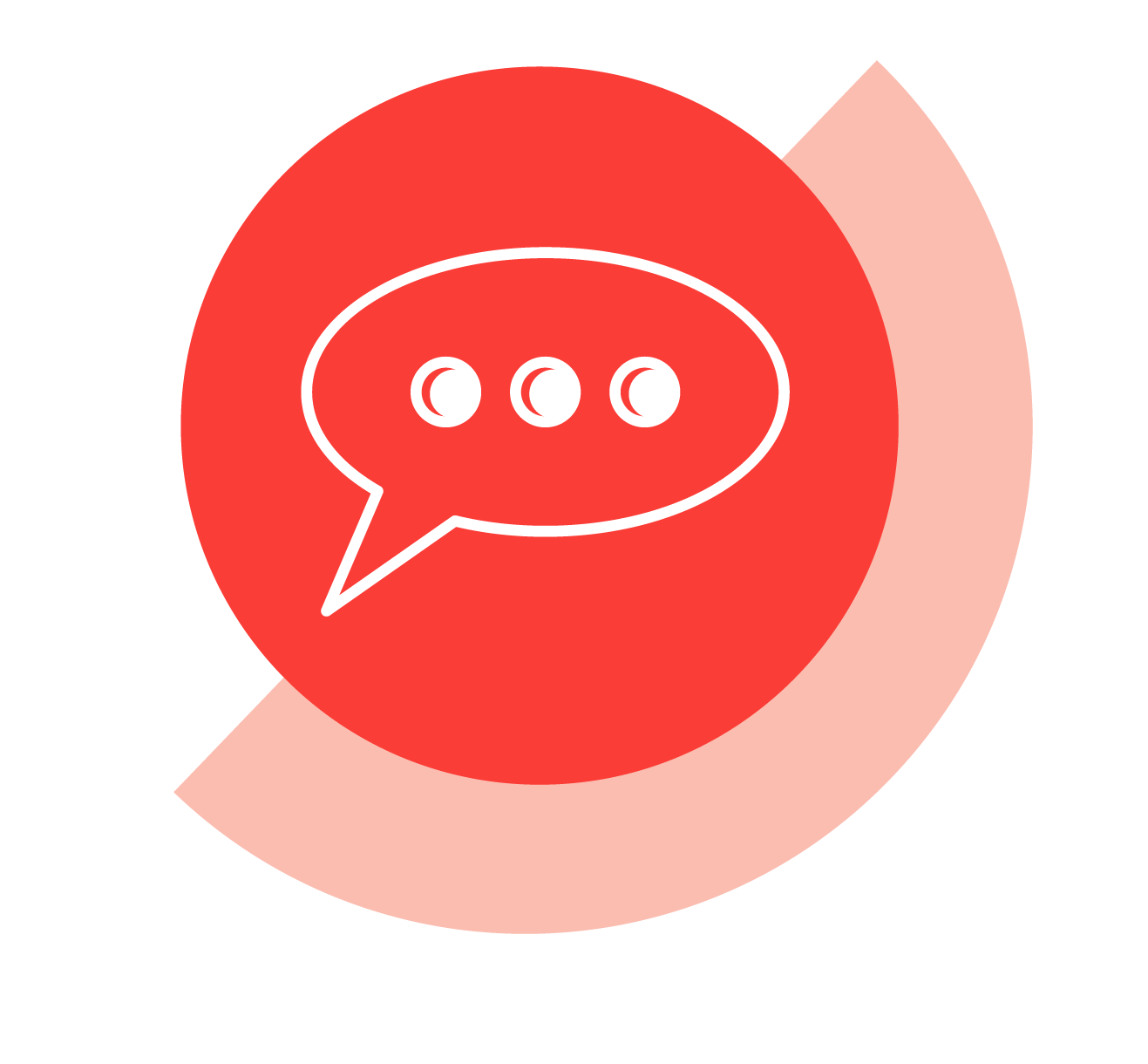 A speech bubble with 3 dots